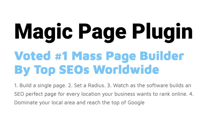 magic page plugin